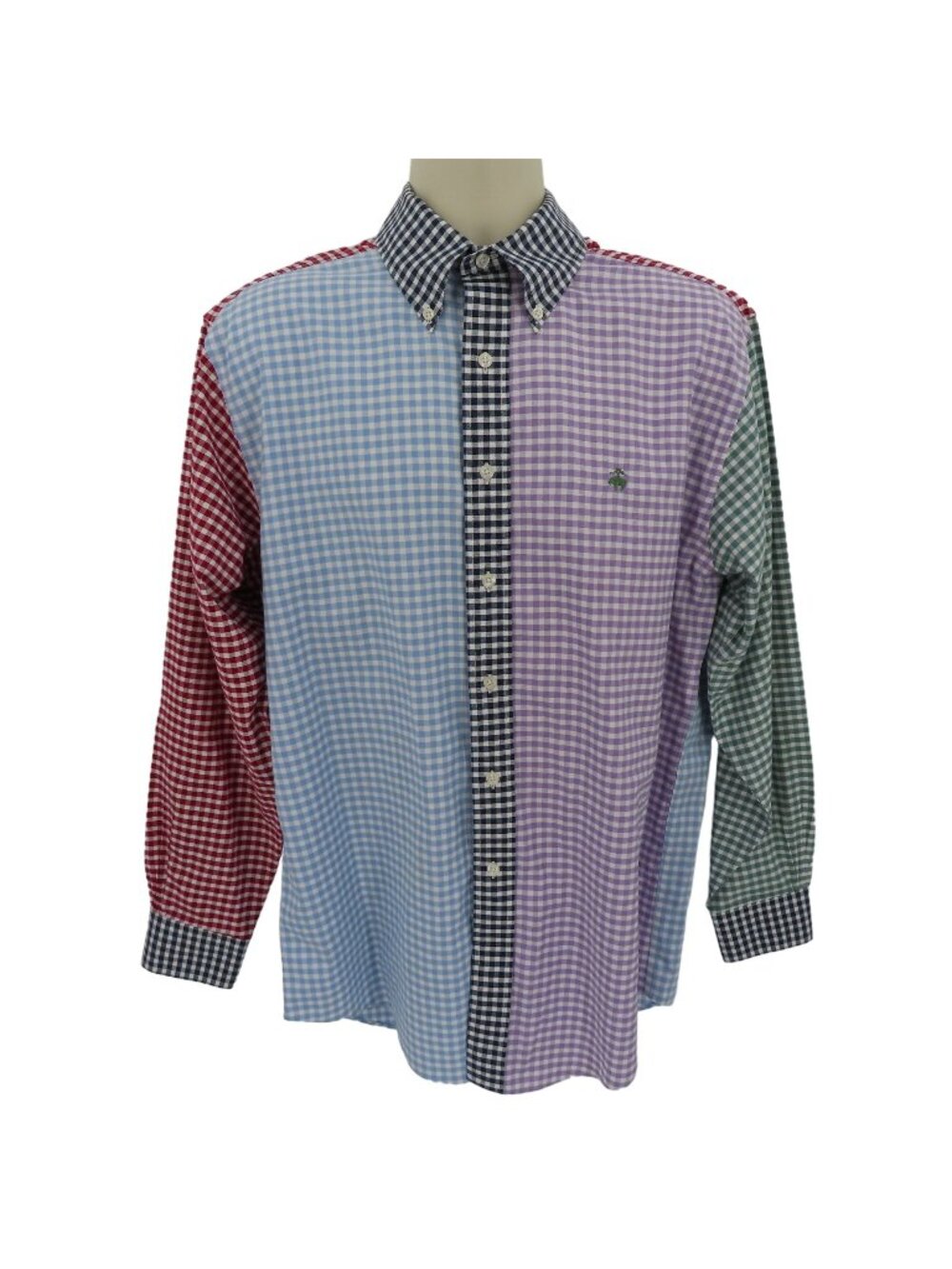 Brooks Brothers Medium Multicolor Colorblock Gingham Long Sleeve Button Shirt